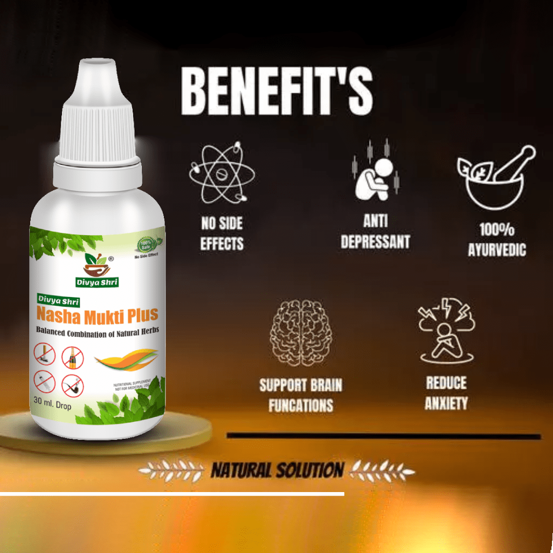 Nasha Mukti Plus Pure Herbal Product - Ayurvedic De- addiction Remedy - Made in India