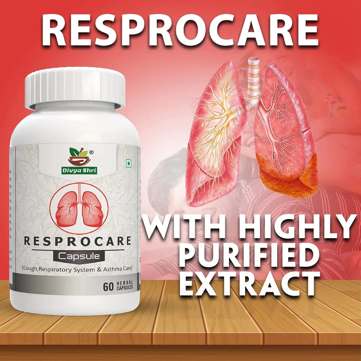 फेफड़ों की सफाई और मजबूती के लिए – Resprocare capsule हर्बल सप्लीमेंट